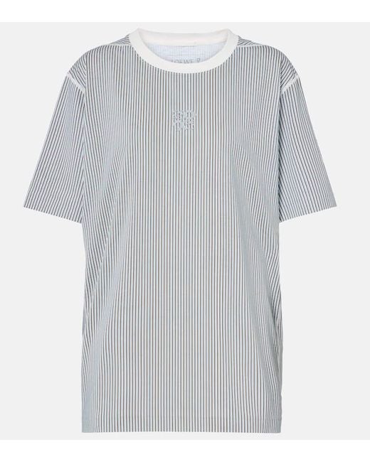X On Camiseta A Rayas Bordada Loewe de color Gray