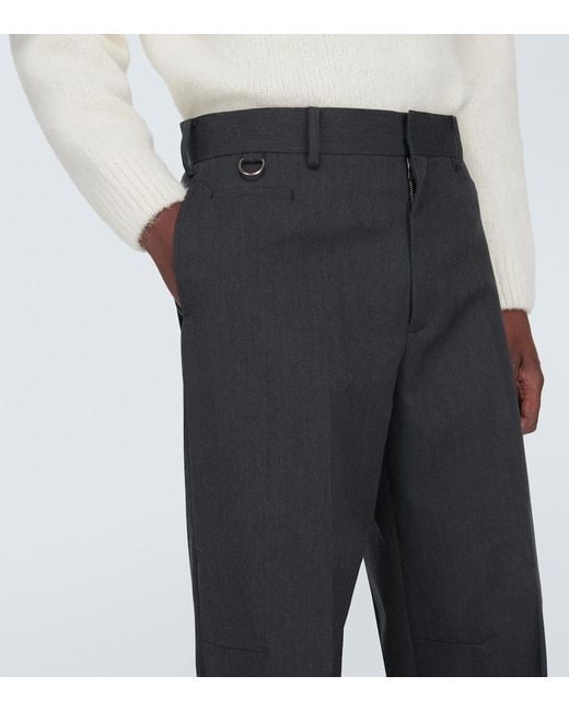 Undercover Gray Wool Straight Pants for men