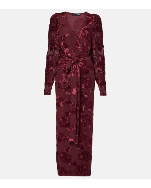 ROTATE BIRGER CHRISTENSEN Red Midikleid Aus Mesh