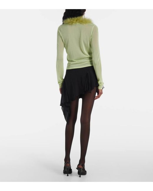 Blumarine Gray Embellished Tights