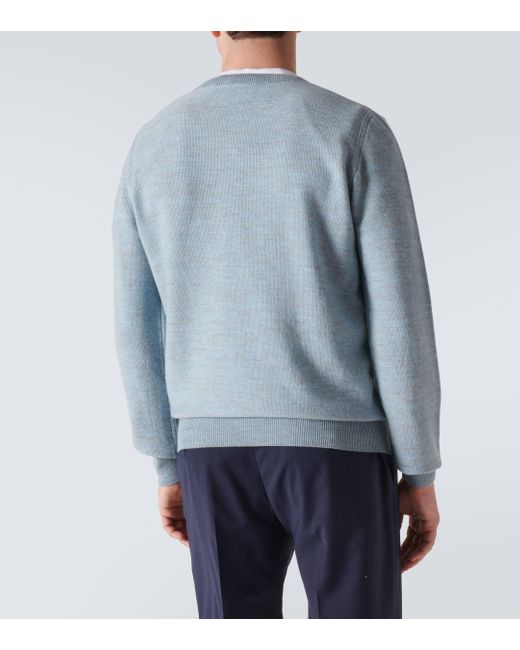 Gabriela Hearst Blue Osian Wool Sweater for men