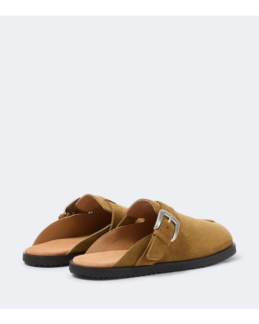 Maison Margiela Brown Tabi Suede Mules for men