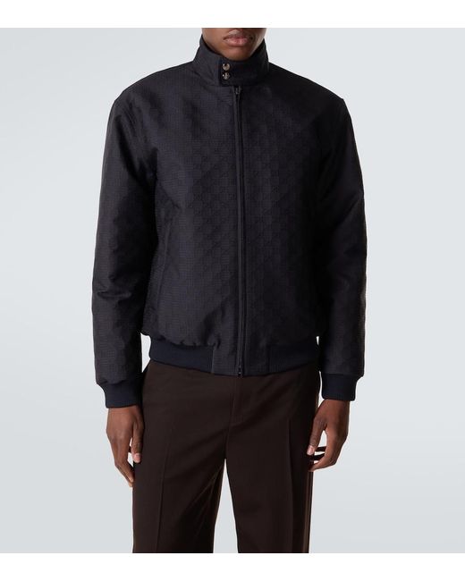 Gucci Black Gg Jacquard Track Jacket for men