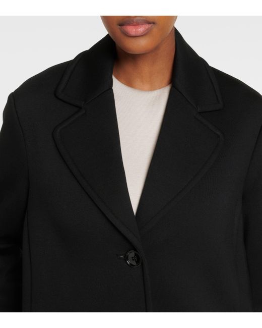 Max Mara Black Radice Single-breasted Jersey Coat