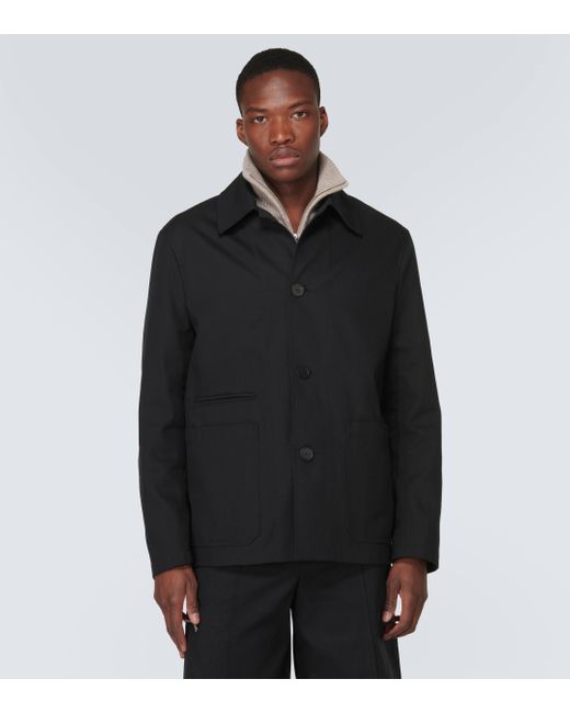 Lanvin Black Cotton-blend Jacket for men