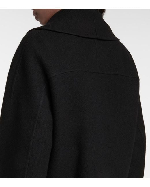 The Row Black Polli Wool-Blend Coat