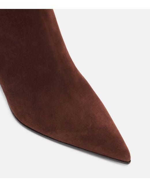 Gianvito Rossi Brown Keinna 85 Suede Ankle Boots