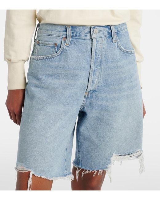Agolde Blue Indra Denim Shorts