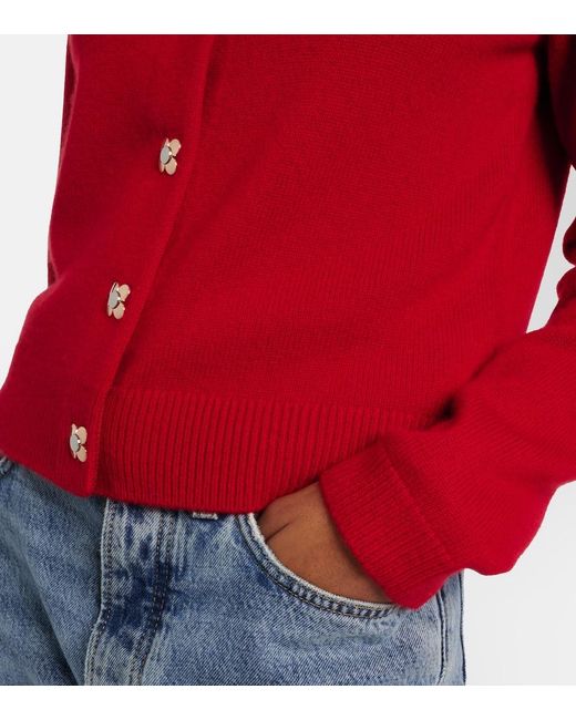 Tory Burch Red Cashmere Cardigan