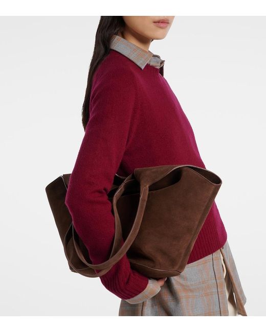Aesther Ekme Brown Phantom Large Suede Tote Bag