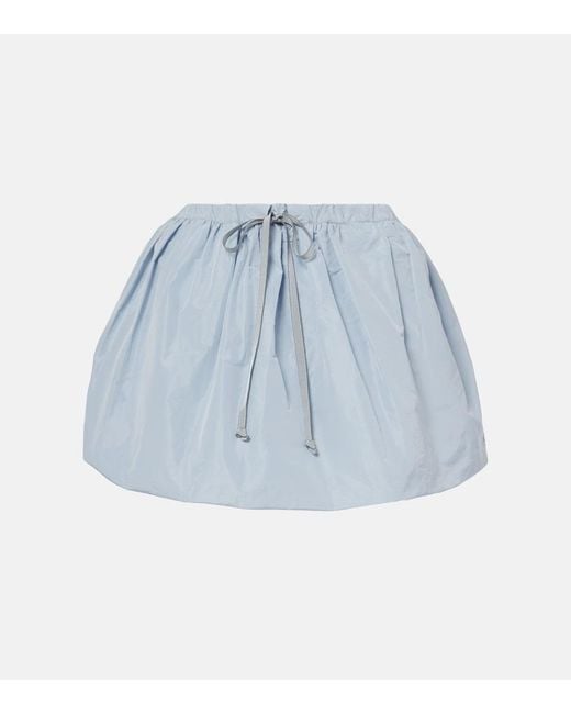 Patou Blue Faille Miniskirt