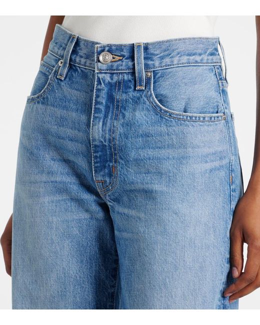 SLVRLAKE Denim Blue Sophie High-Rise Straight Jeans