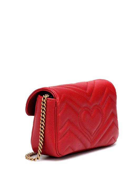 gg marmont matelassé leather mini bag