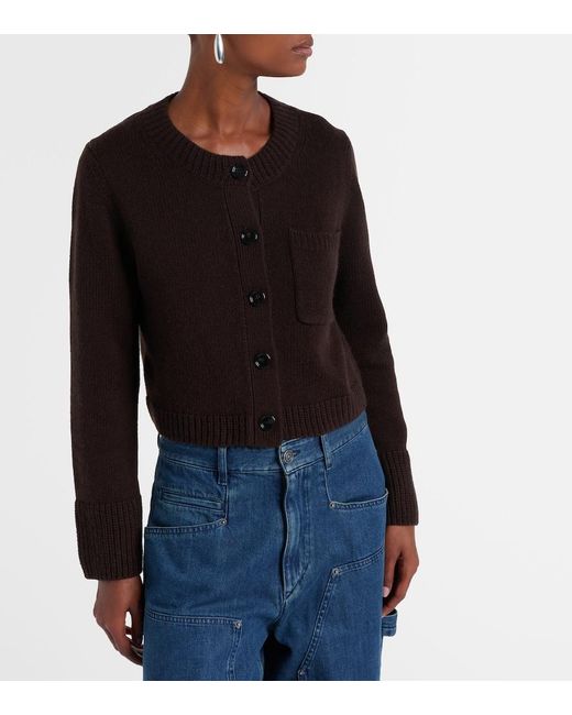 Jardin Des Orangers Brown Wool And Cashmere Cardigan
