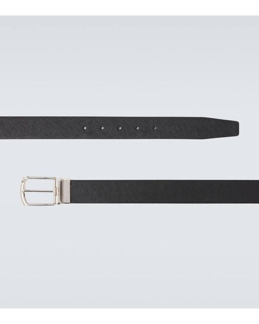 Prada Blue Leather Belt for men