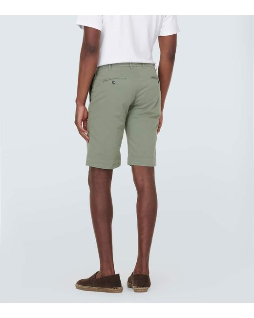 Canali Bermuda-Shorts aus Baumwoll-Twill in Green für Herren