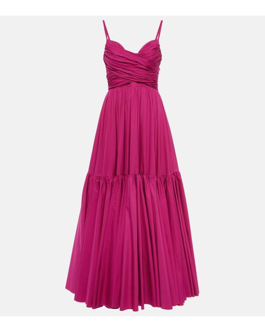 Giambattista Valli Purple Tiered Cotton Poplin Gown