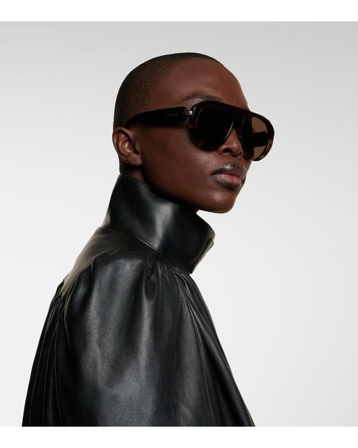 BVLGARI Brown Serpenti Forever Aviator Sunglasses