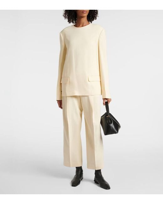Totême  Natural Gerade Low-Rise-Hose