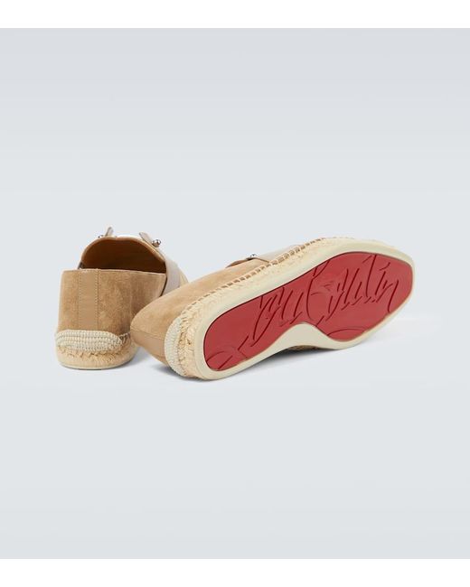 Christian Louboutin White Chambespadrille Suede Espadrilles for men