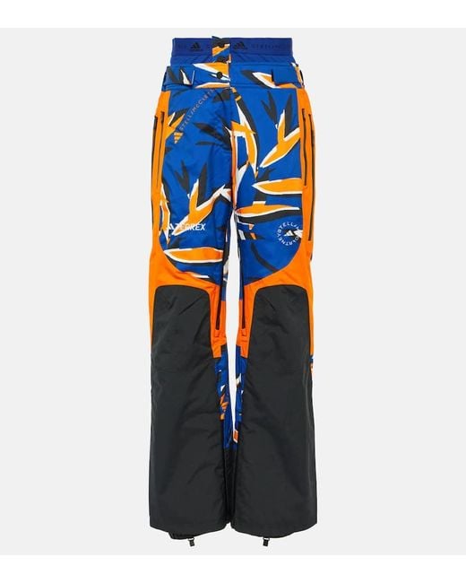 Adidas By Stella McCartney Blue Bedruckte Skihose TrueNature