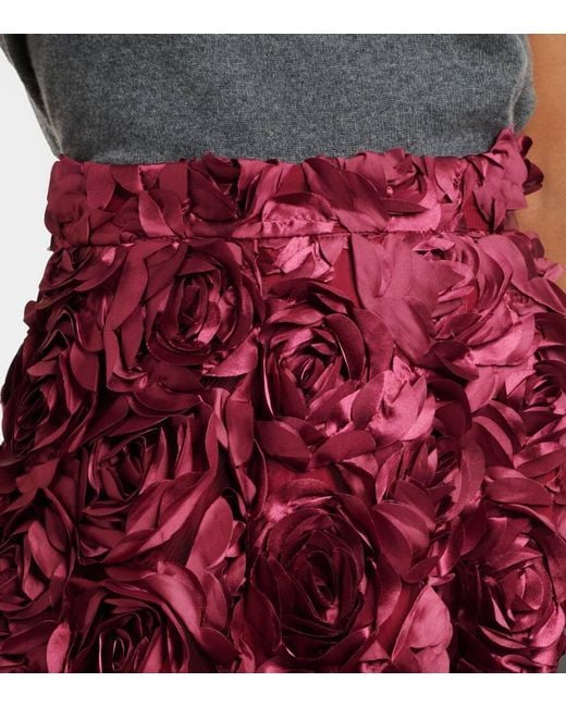 Jupe Longue Sun A Taille Haute A Fleurs ROTATE BIRGER CHRISTENSEN en coloris Red