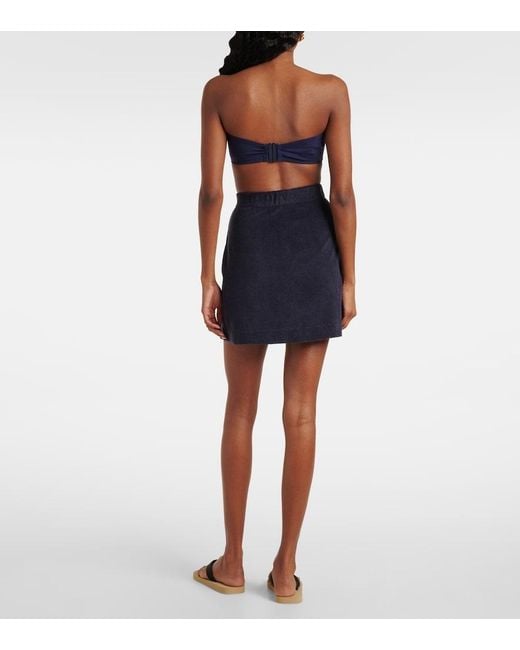 Eres Blue Spa Cotton Terry Wrap Skirt