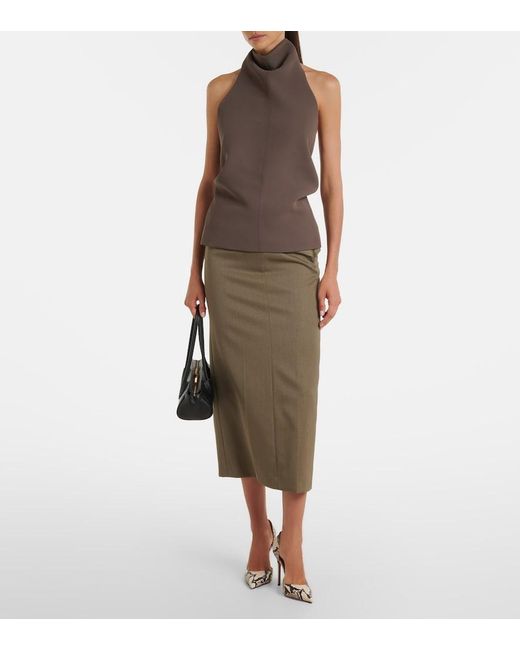 Paris Texas Brown Vera Snake-Effect Leather Pumps