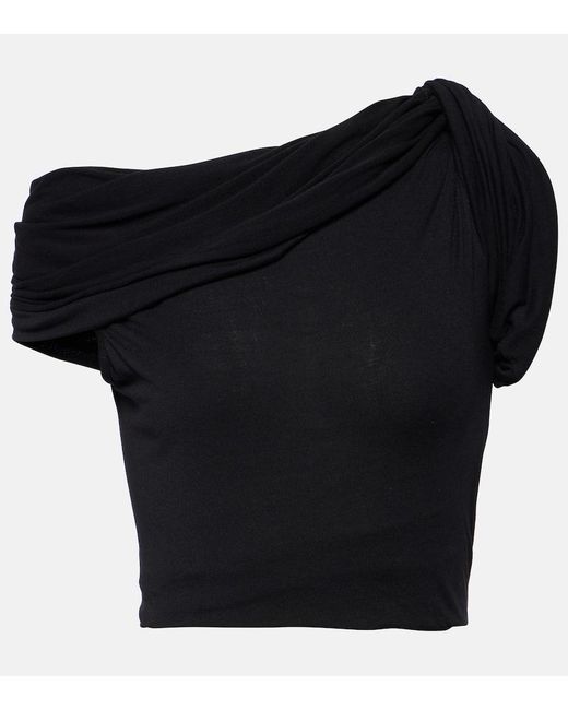 Top cropped Sienna in jersey di Rick Owens in Black