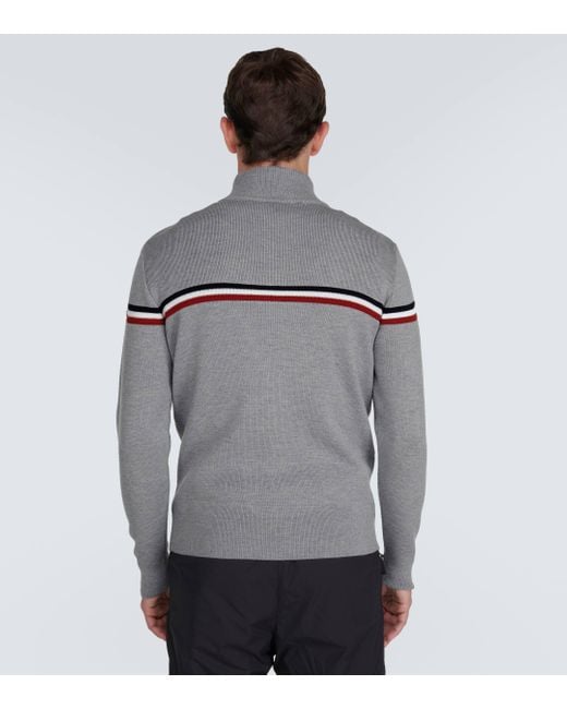 Fusalp Gray Wengen Fiz Ii Wool Zip-up Sweater for men