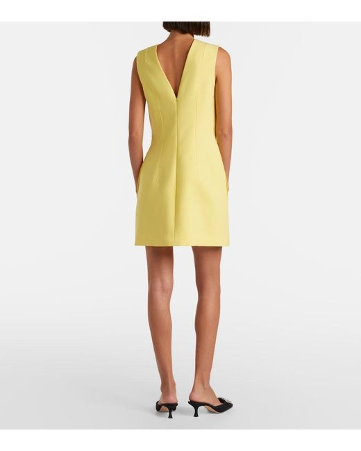 Emilia Wickstead Yellow Sorra Bow-Detail Minidress