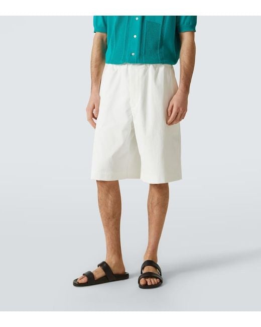 Plan C White Technical Shorts for men
