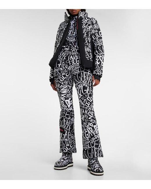 Dolce & Gabbana Multicolor Logo-print Ski Salopettes