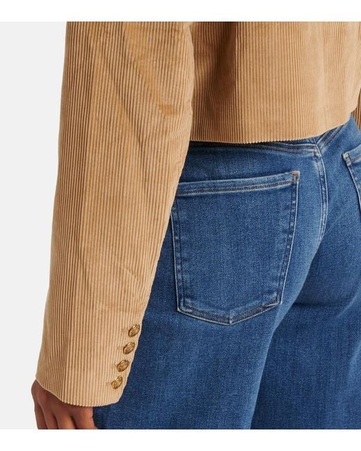 Citizens of Humanity Natural Pia Cropped Cotton Corduroy Jacket