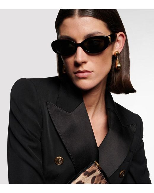 Dolce & Gabbana Brown Devotion Oval Sunglasses