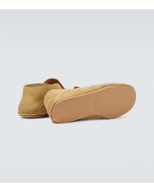 Loewe Mokassins Aus Veloursleder in Natural für Herren