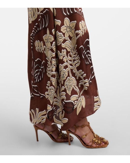Poupette Brown Kristen Printed Maxi Dress
