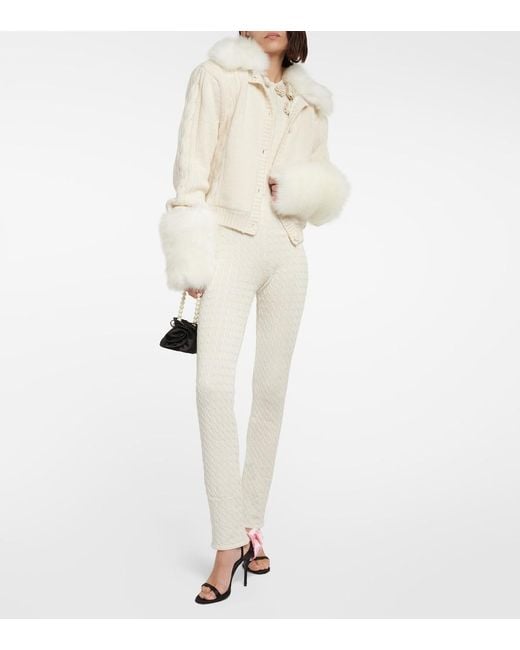 Magda Butrym Natural Cable-Knit Silk Jumpsuit