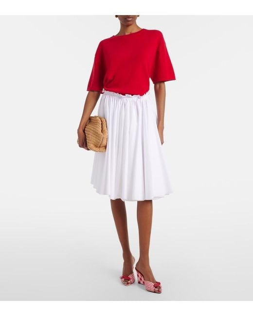 Jimmy Choo Red Livi Checked Wedge Mules
