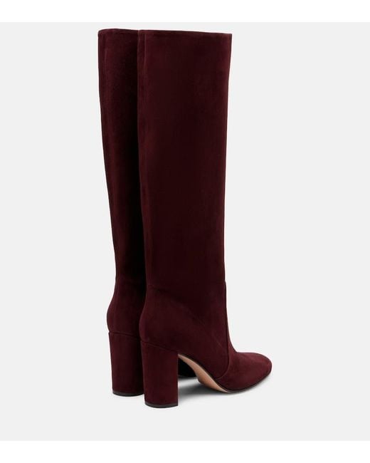 Bottes Glen 45 En Daim Gianvito Rossi en coloris Red
