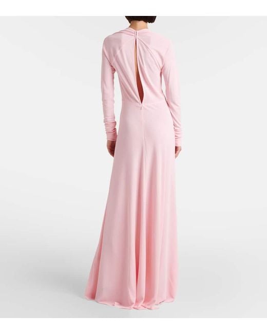 Victoria Beckham Pink Gathered Gown
