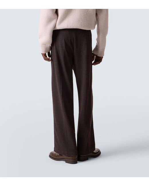 Our Legacy Brown Breeze Cotton And Wool-Blend Sweatpants for men