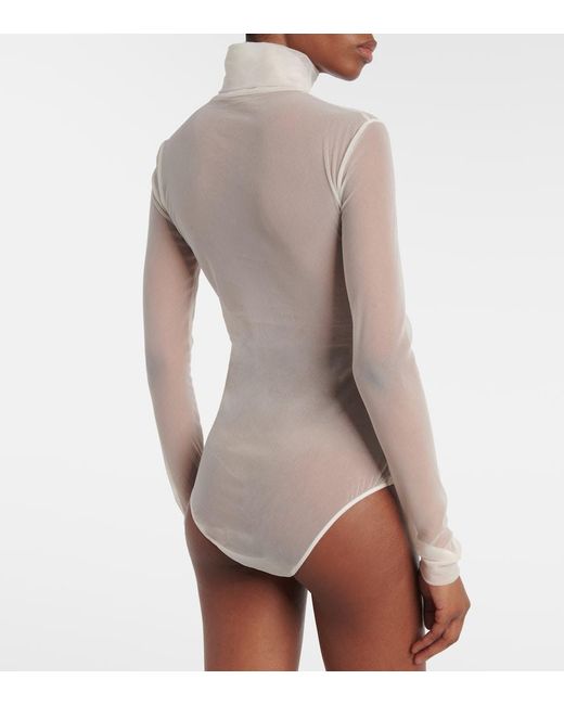 Maison Margiela White Turtleneck Bodysuit