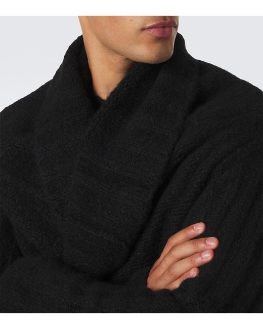 Rick Owens Black Dafne Cashmere And Silk Cardigan for men