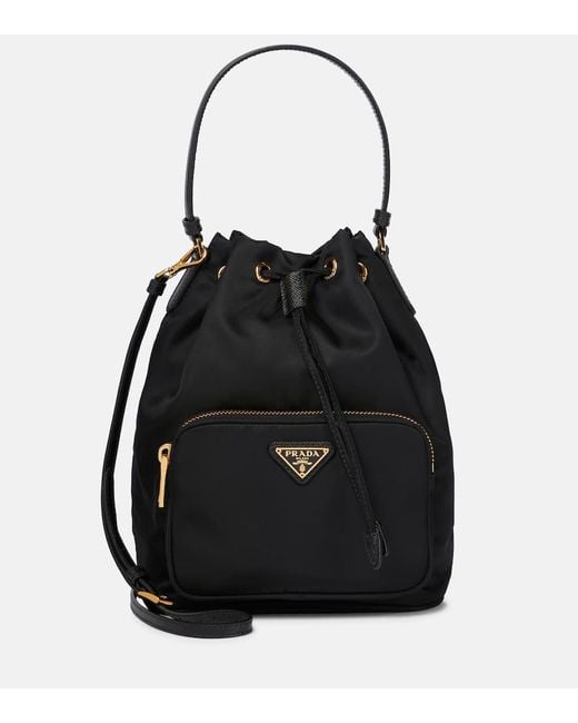 Prada Black Duet Re-Nylon Bucket Bags