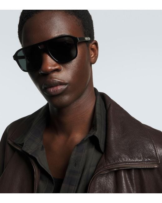 Saint Laurent Brown Sl 881 Aviator Sunglasses for men