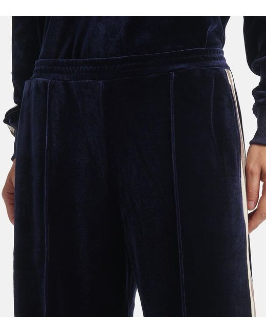The Upside Blue Monaco Freya High-Rise Velour Sweatpants