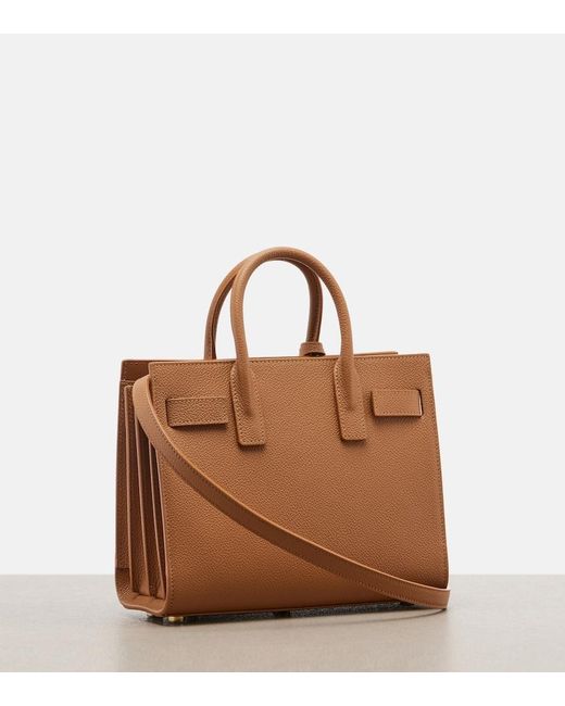 Sac De Jour Nano En Cuir Saint Laurent en coloris Brown