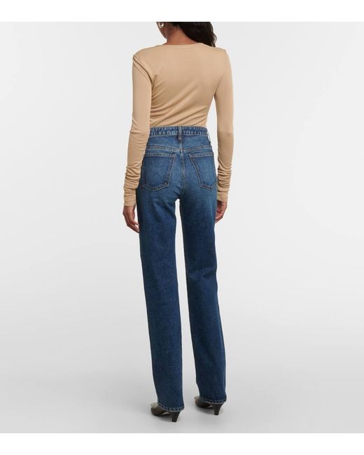 Jeans slim Danielle de tiro alto Khaite de color Blue