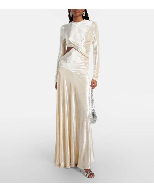 Rabanne Natural Gathered Gown